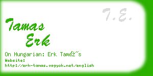 tamas erk business card
